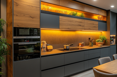radekbzdok_Modern_kitchen_interior_with_gray_cabinets_and_woode_21de46a9-16fd-4447-86e3-1868fbaab9f6